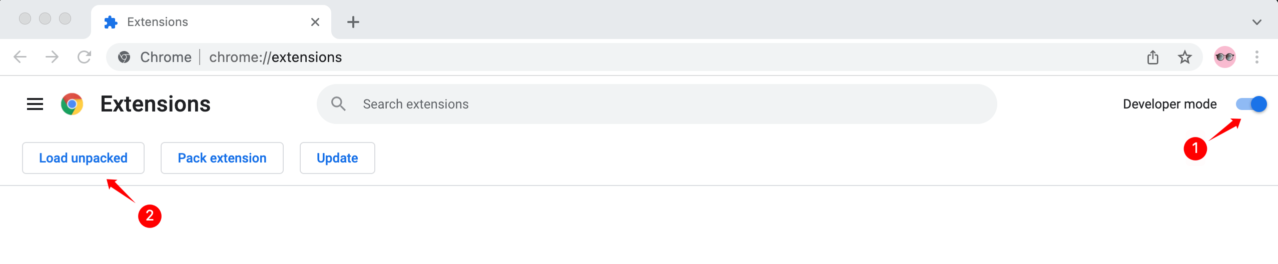WA Group Links Scraper chrome extension load unpacked